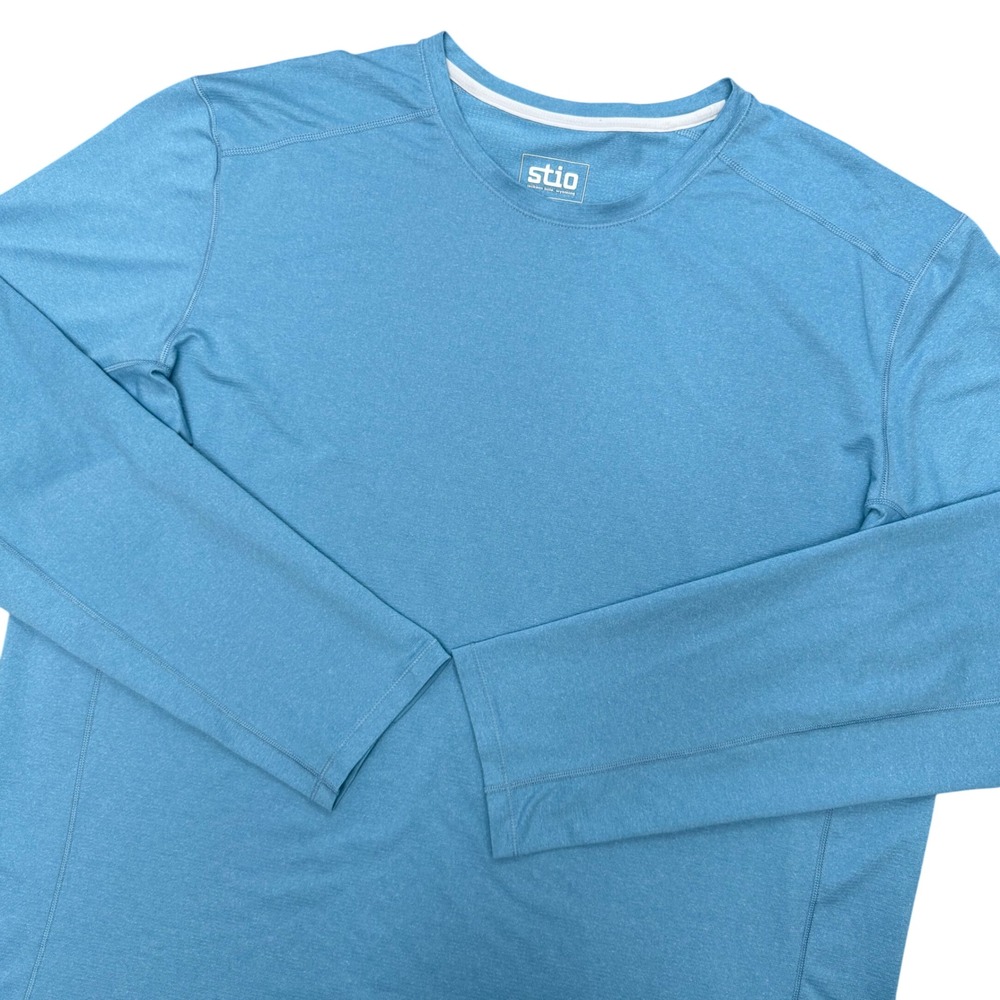Stio Crester Tee Long Sleeve Performance Shirt Mens XXL Blue Hiking Activewear